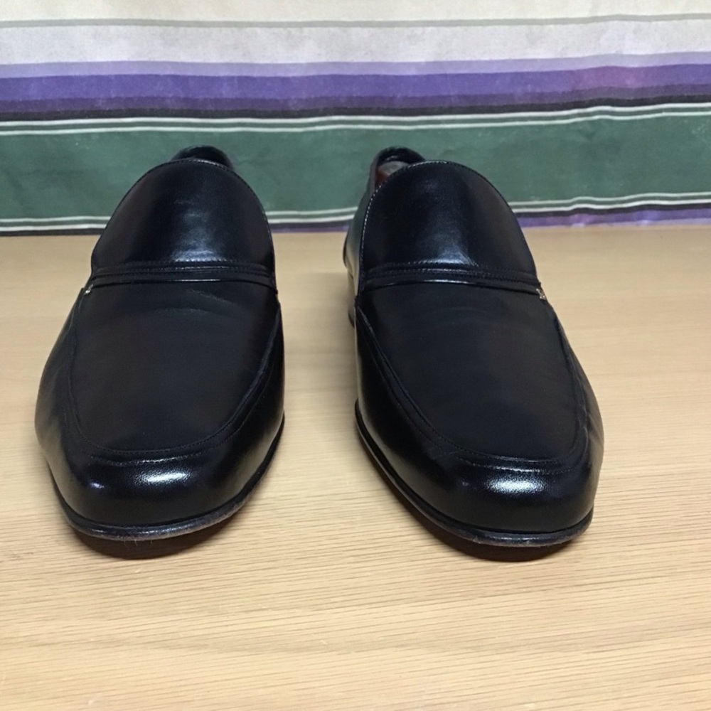 EUC Bally Black Leather Loafers Size 11.5 Made In Switzerland - Picture 3 of 12